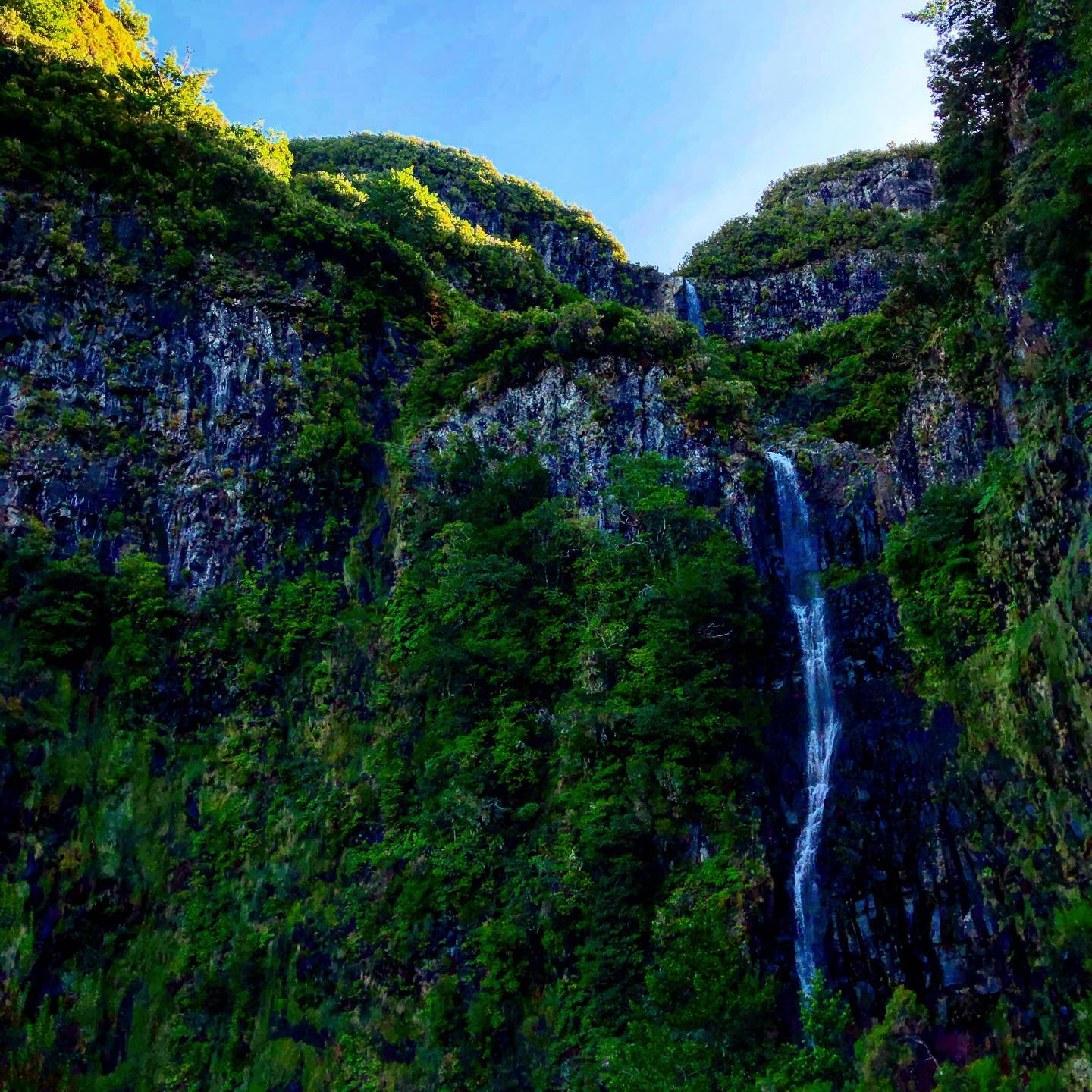 Risco Wasserfall auf Madeira